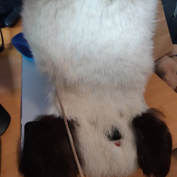 Adorable rabbit fur small puppy pouch - Picture 10 of 15